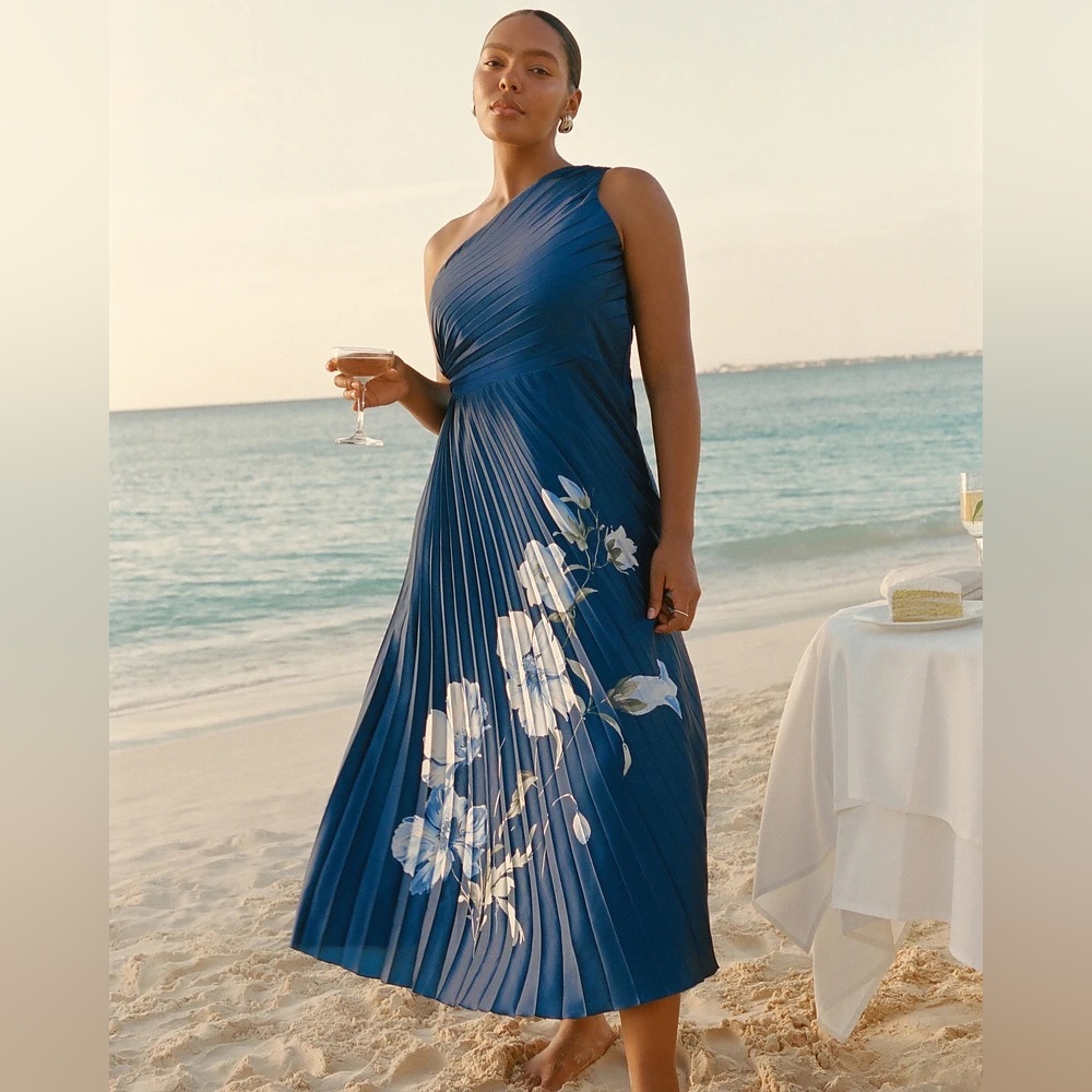 Abercrombie & Fitch Blue Floral Dress